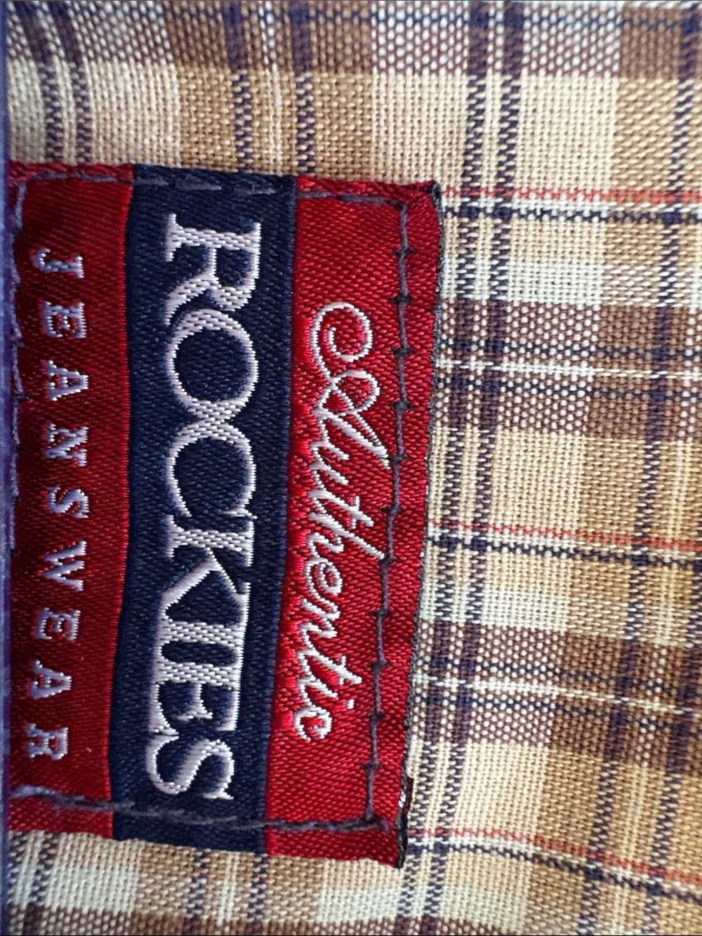 Rockies Dark Blue Denim Jacket with Orange Topstitching